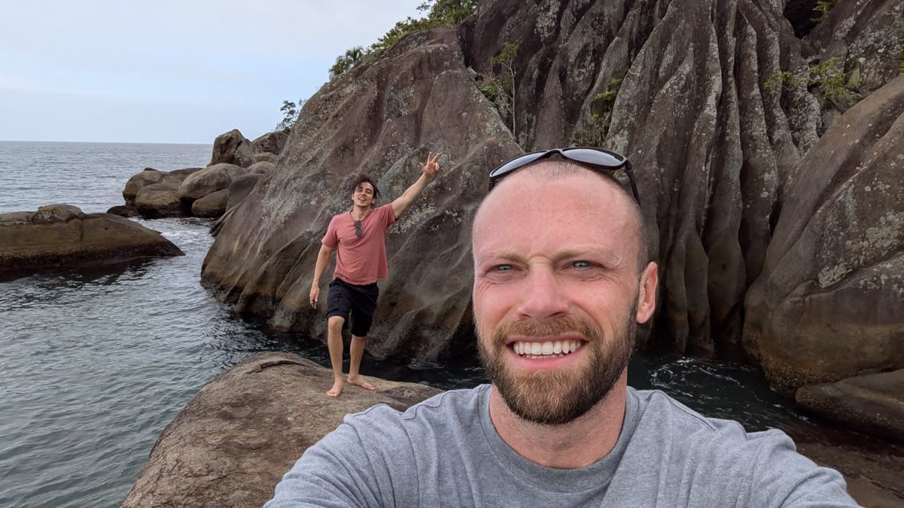 Brandon and Lucas, Mabenn's founders, in Brazil